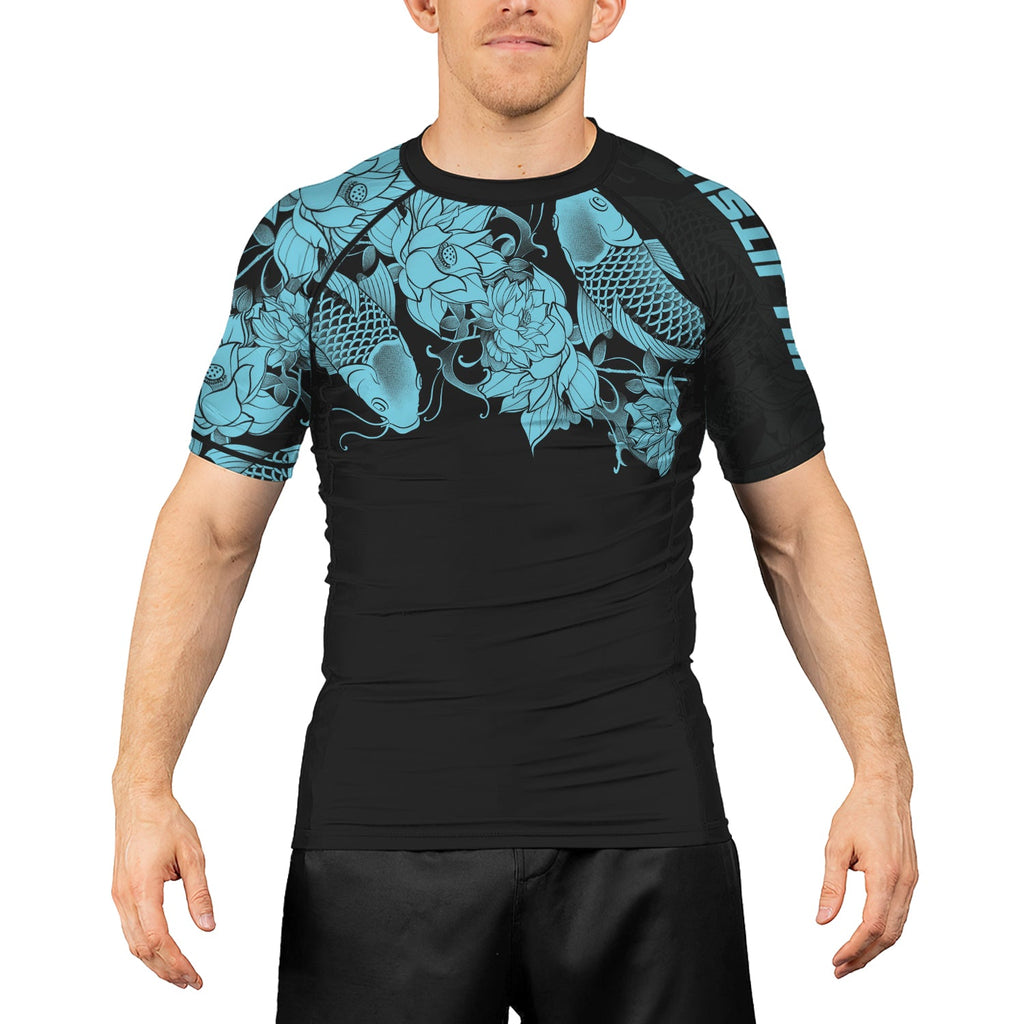Rashninja Samurai Koi Harmony Men's Short Sleeve Rash Guard