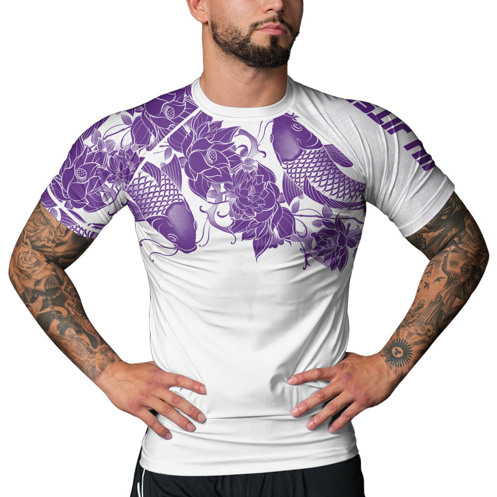 Rashninja Samurai Koi Harmony Men's Short Sleeve Rash Guard