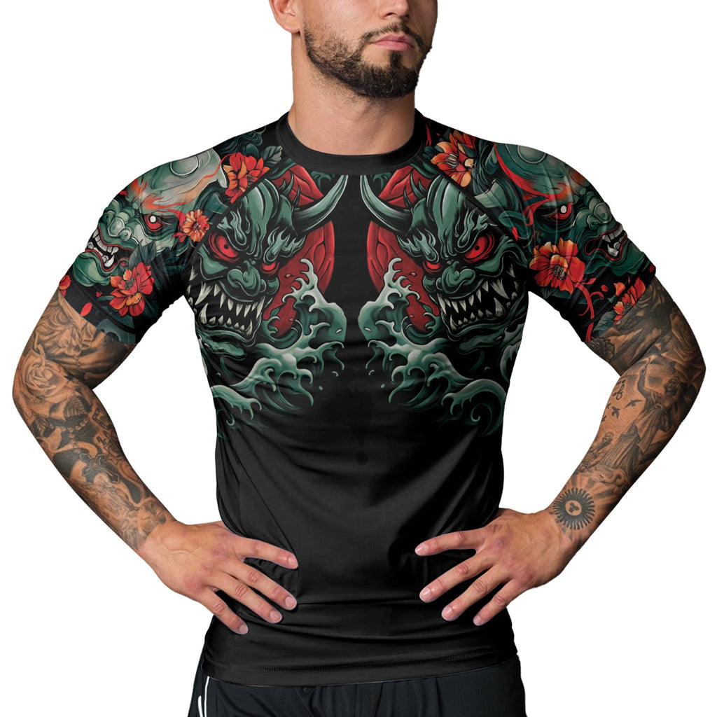 Rashninja Samurai Oni Wrath Men's Short Sleeve Rash Guard