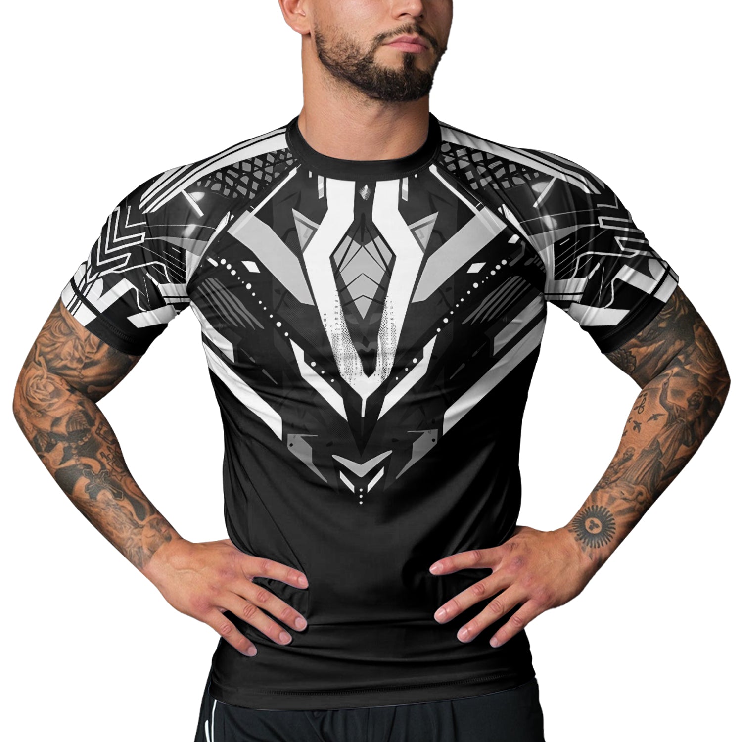 Rashninja Cyber Mech Guardian Men's Short Sleeve Rash Guard
