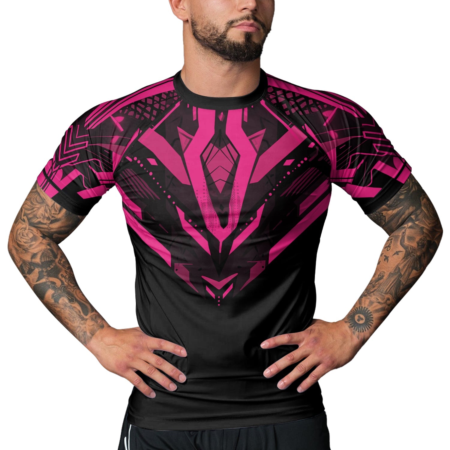 Rashninja Cyber Mech Guardian Men's Short Sleeve Rash Guard