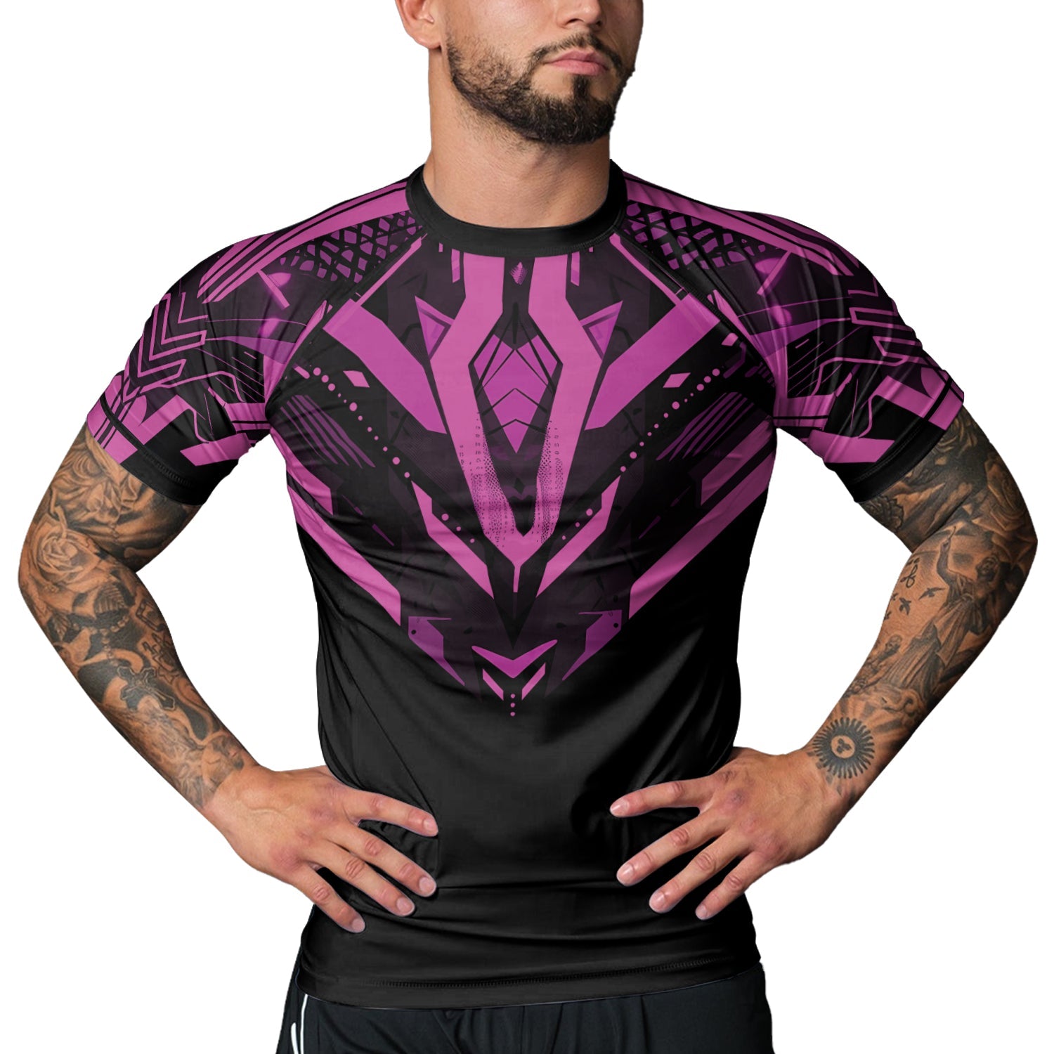 Rashninja Cyber Mech Guardian Men's Short Sleeve Rash Guard