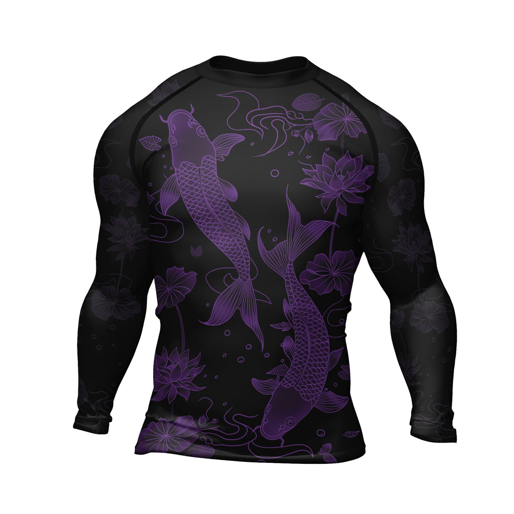 Rashninja Koi Lotus Flow Men's Long Sleeve Rash Guard