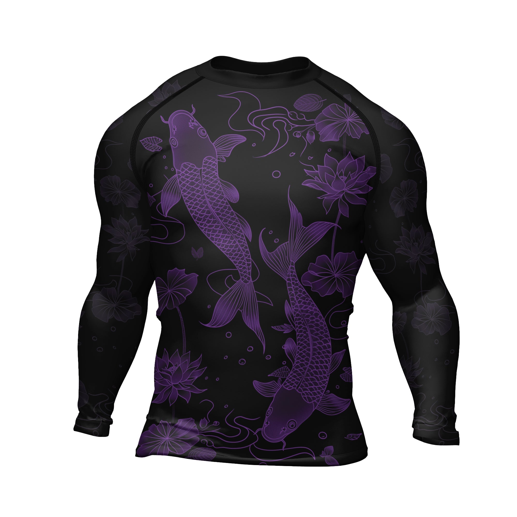 Rashninja Koi Lotus Flow Men's Long Sleeve Rash Guard
