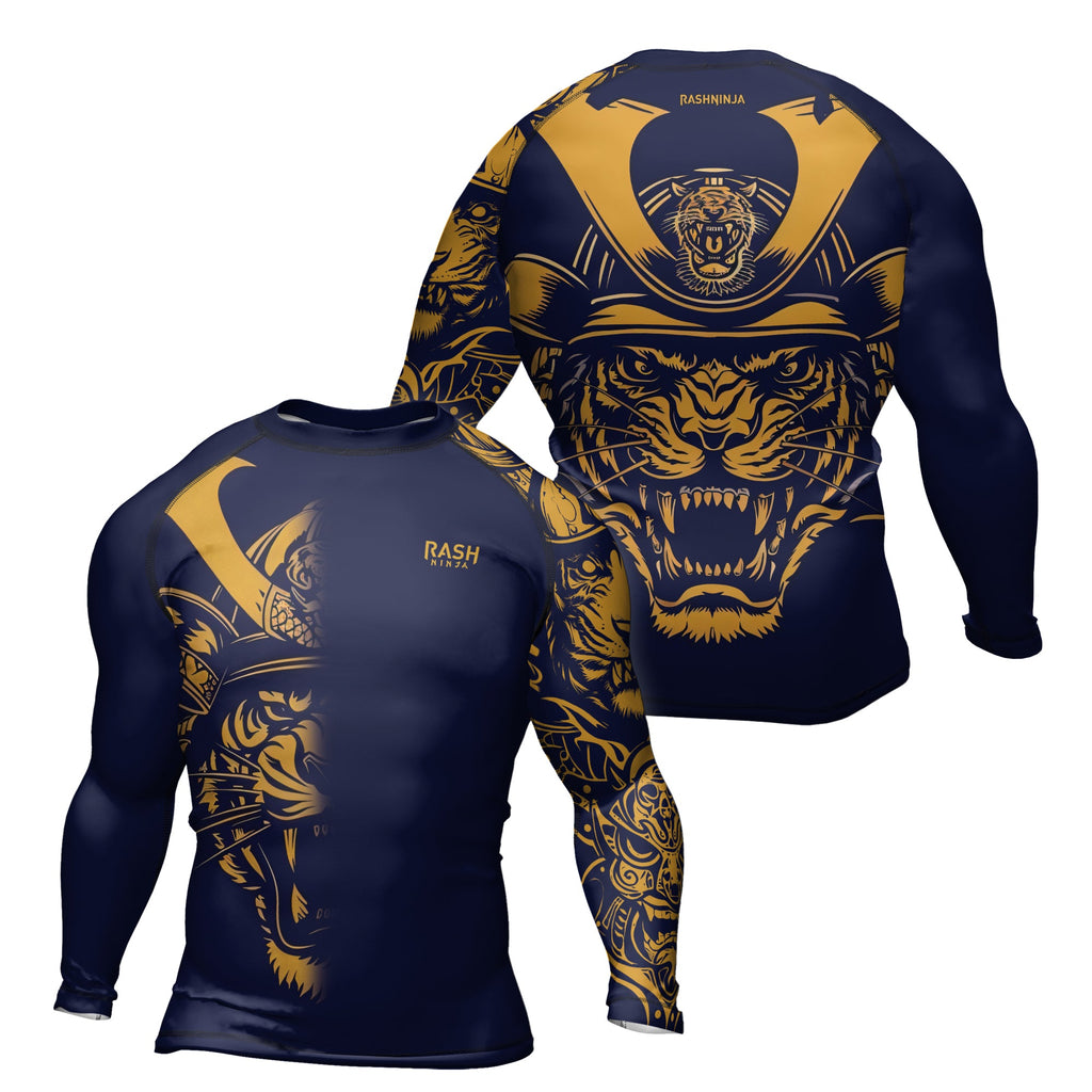Rashninja Tiger Samurai Men's Long Sleeve Rash Guard