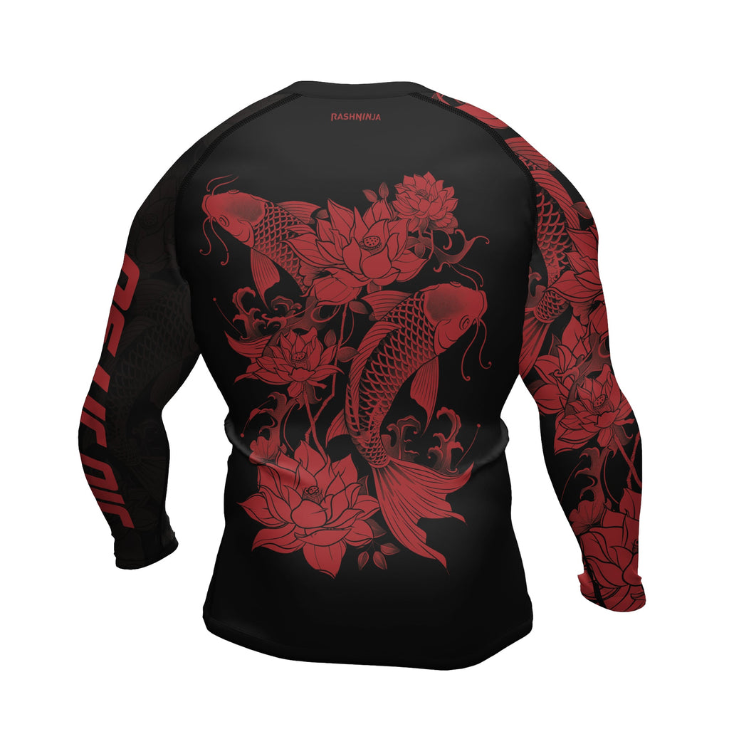Rashninja Samurai Koi Harmony Men's Long Sleeve Rash Guard