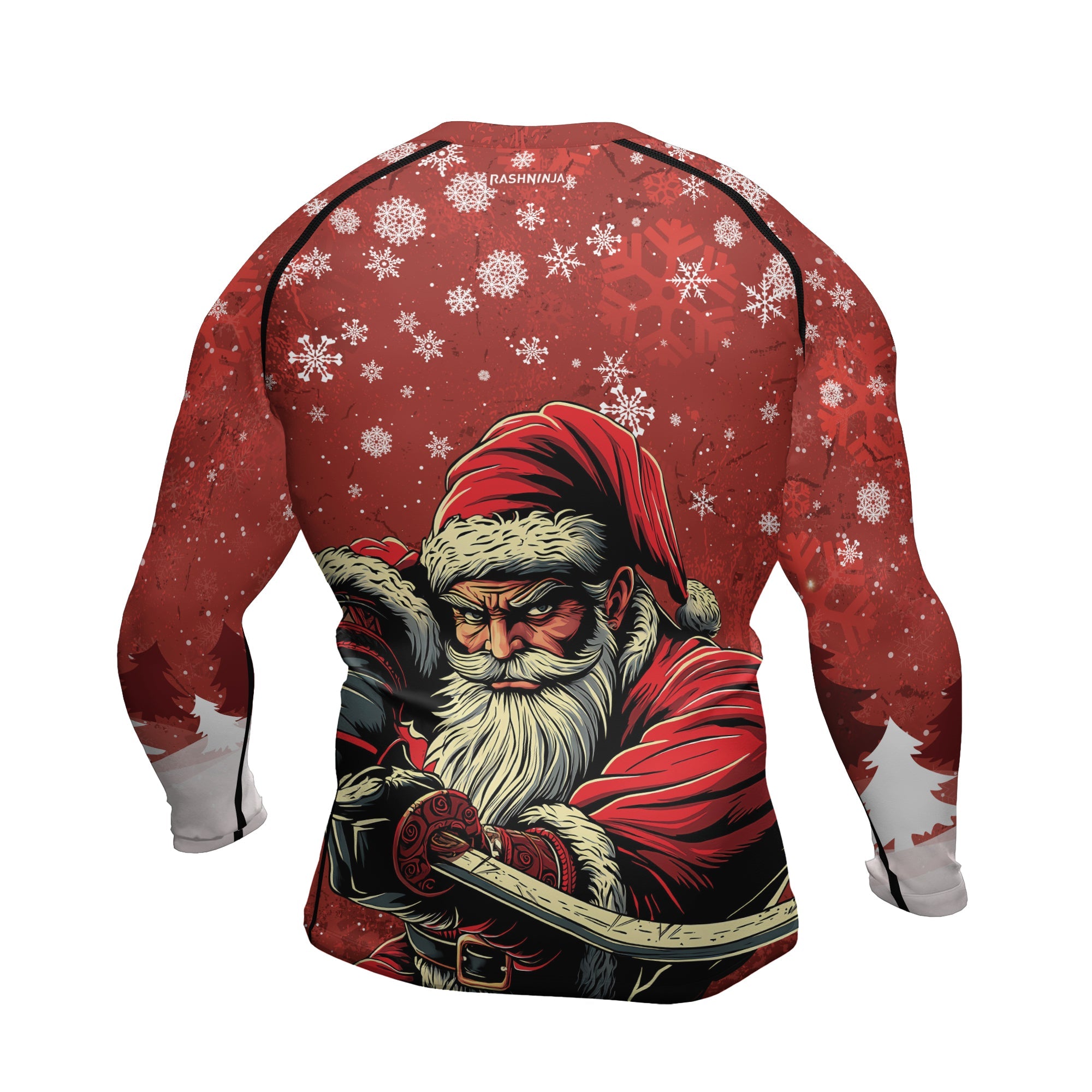Rashninja Christmas Badass Santa Men's Long Sleeve Rash Guard