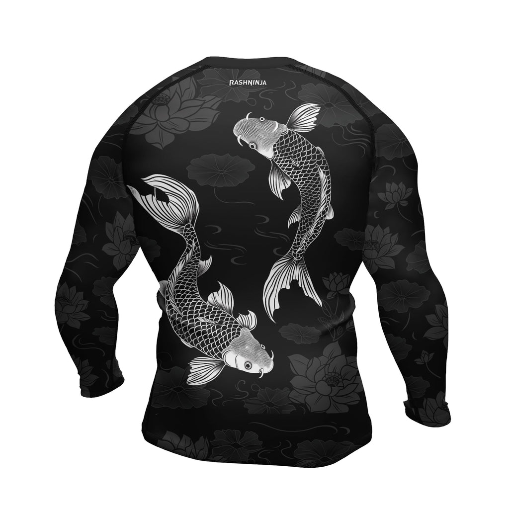 Rashninja Samurai Koi Serenity Men's Long Sleeve Rash Guard