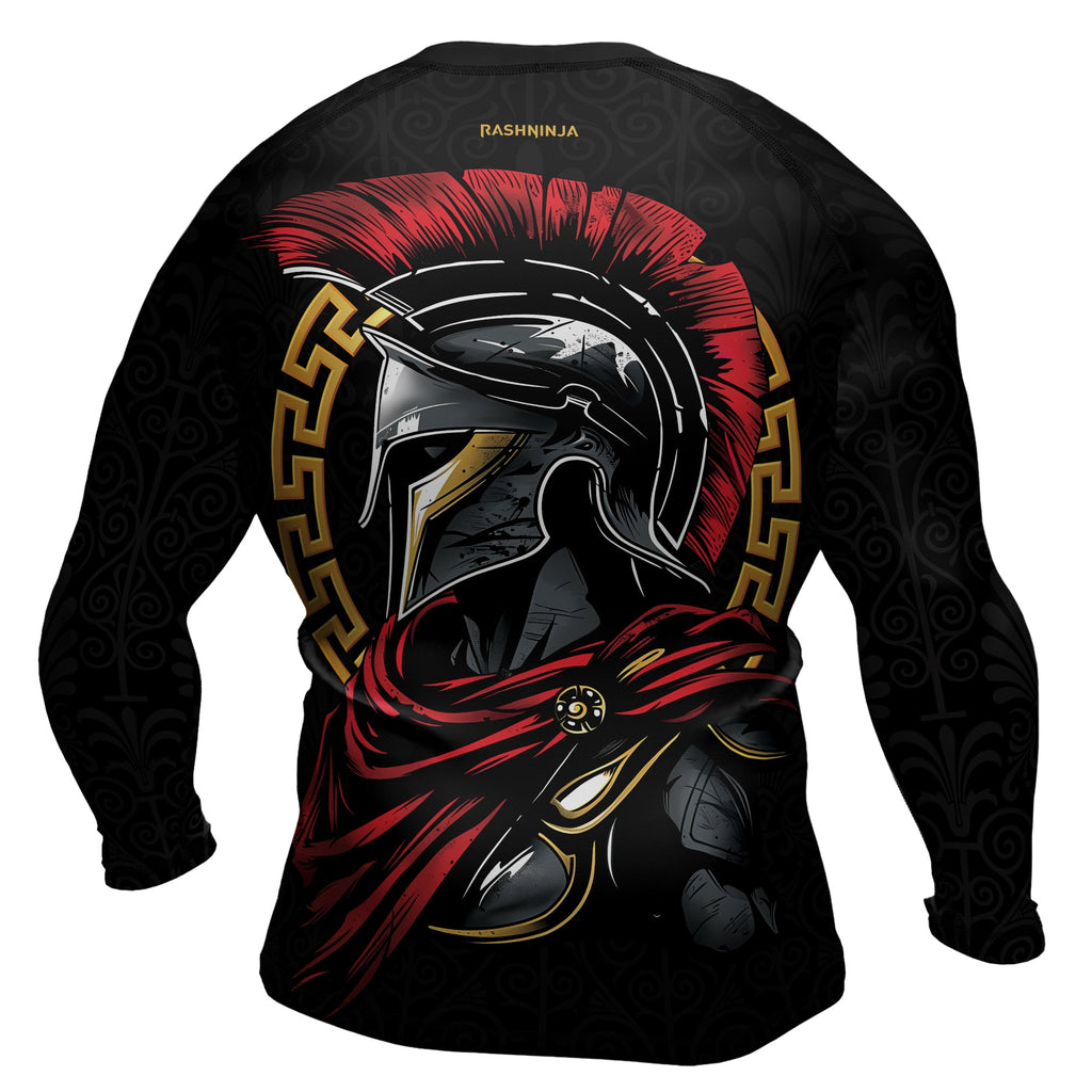 Rashninja Spartan Spear Pattern Men's Long Sleeve Rash Guard