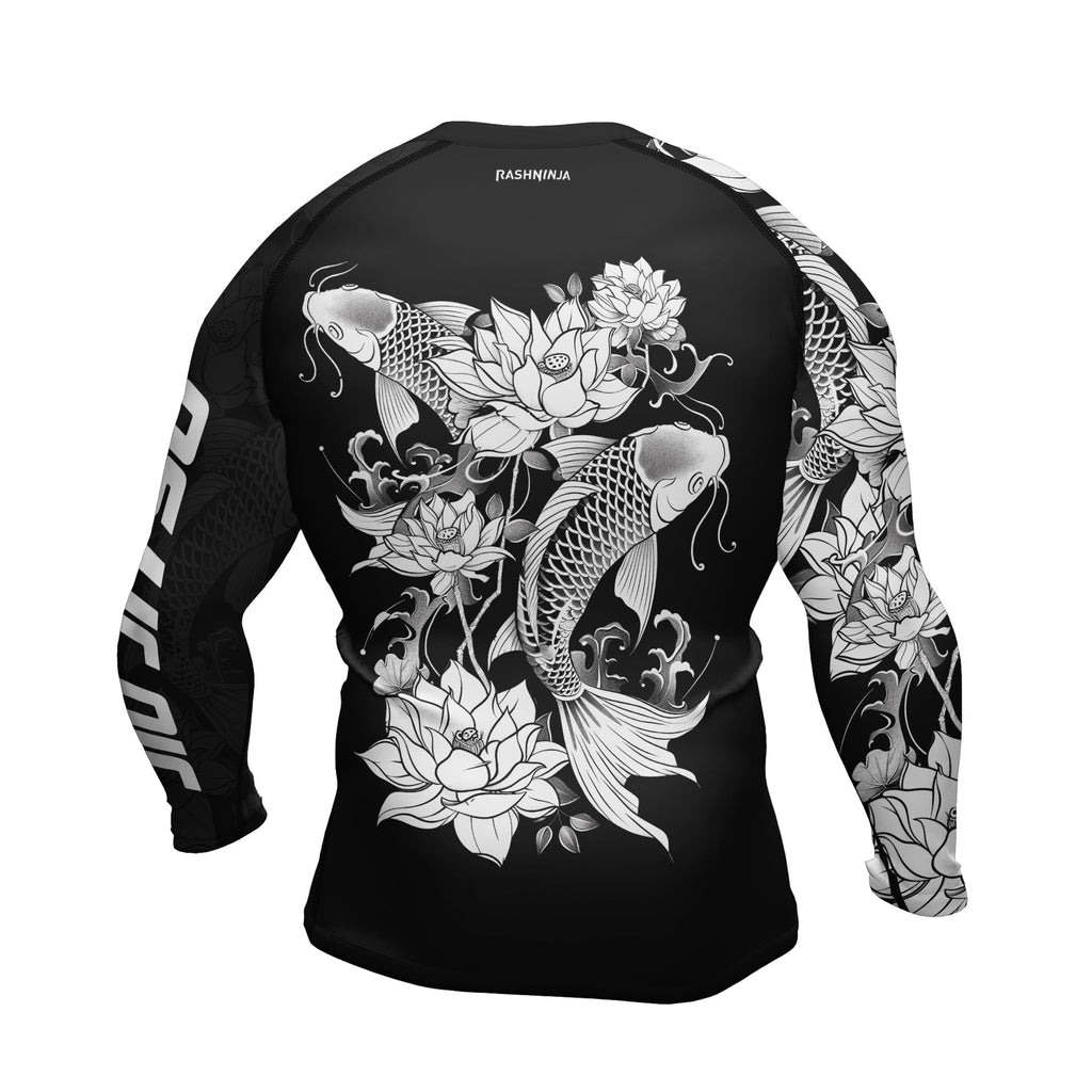 Rashninja Samurai Koi Harmony Men's Long Sleeve Rash Guard