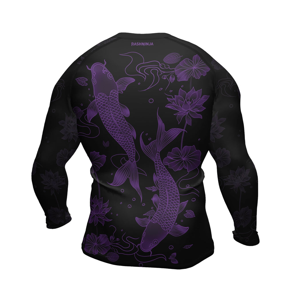 Rashninja Koi Lotus Flow Men's Long Sleeve Rash Guard