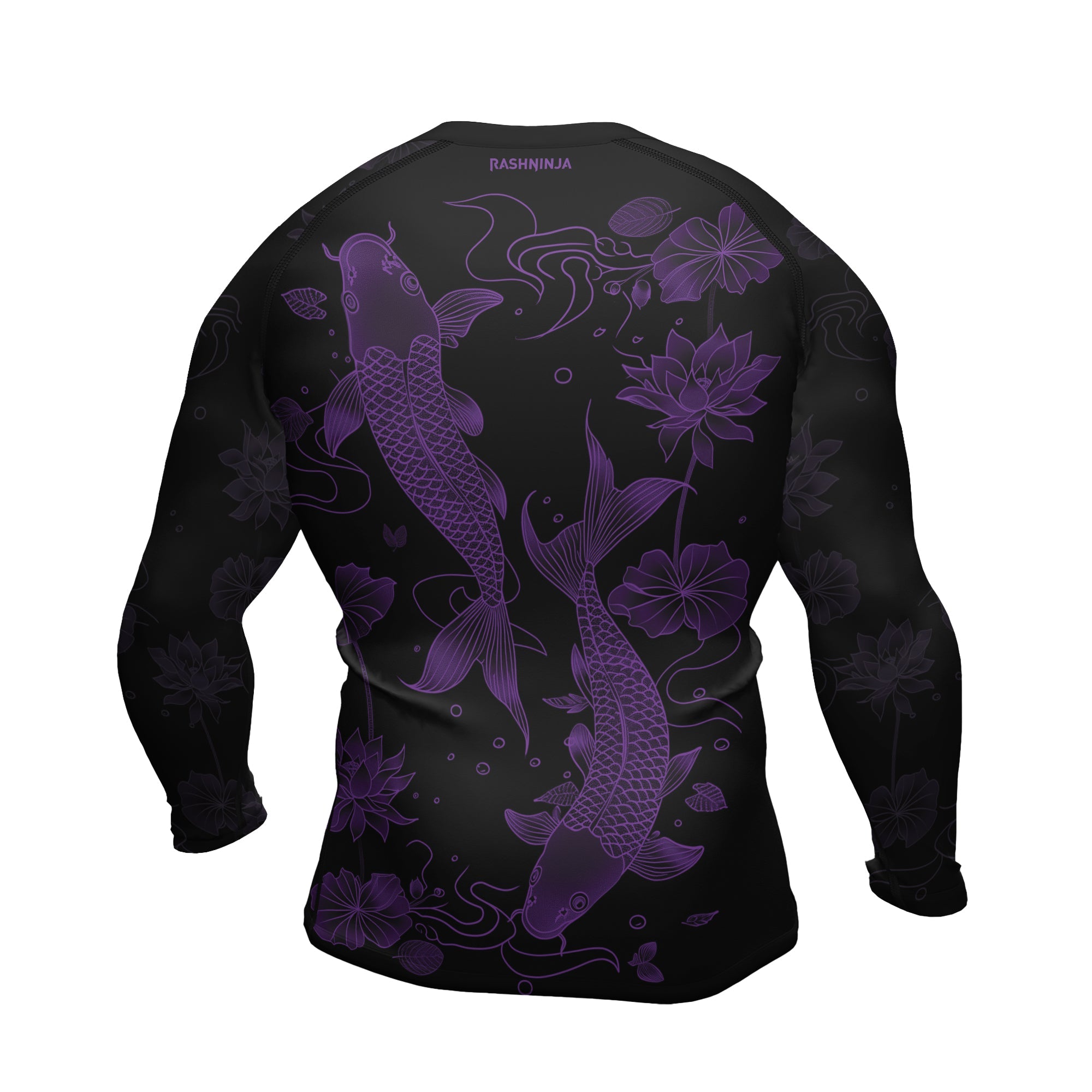 Rashninja Koi Lotus Flow Men's Long Sleeve Rash Guard