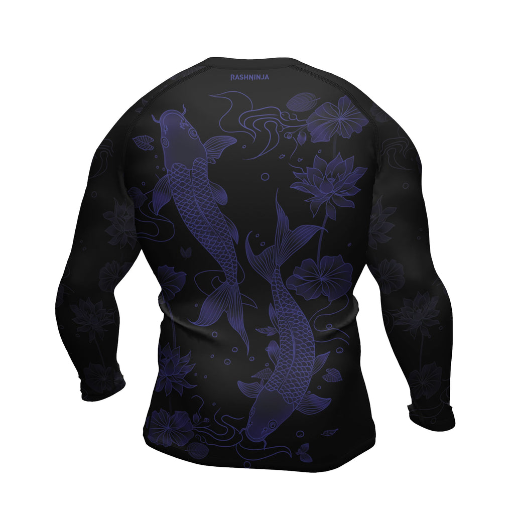 Rashninja Koi Lotus Flow Men's Long Sleeve Rash Guard