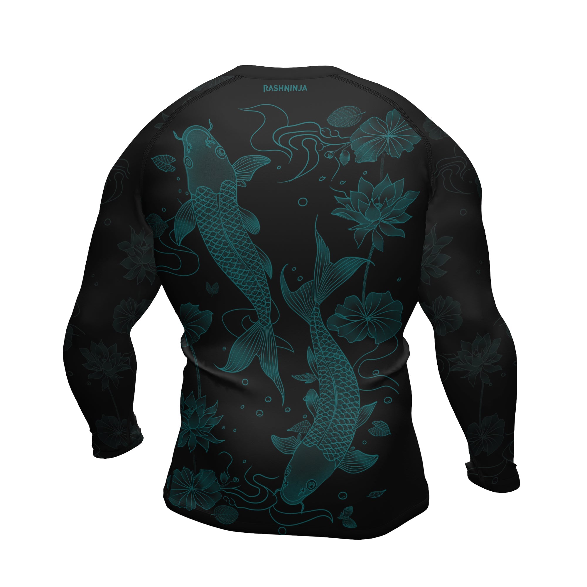 Rashninja Koi Lotus Flow Men's Long Sleeve Rash Guard