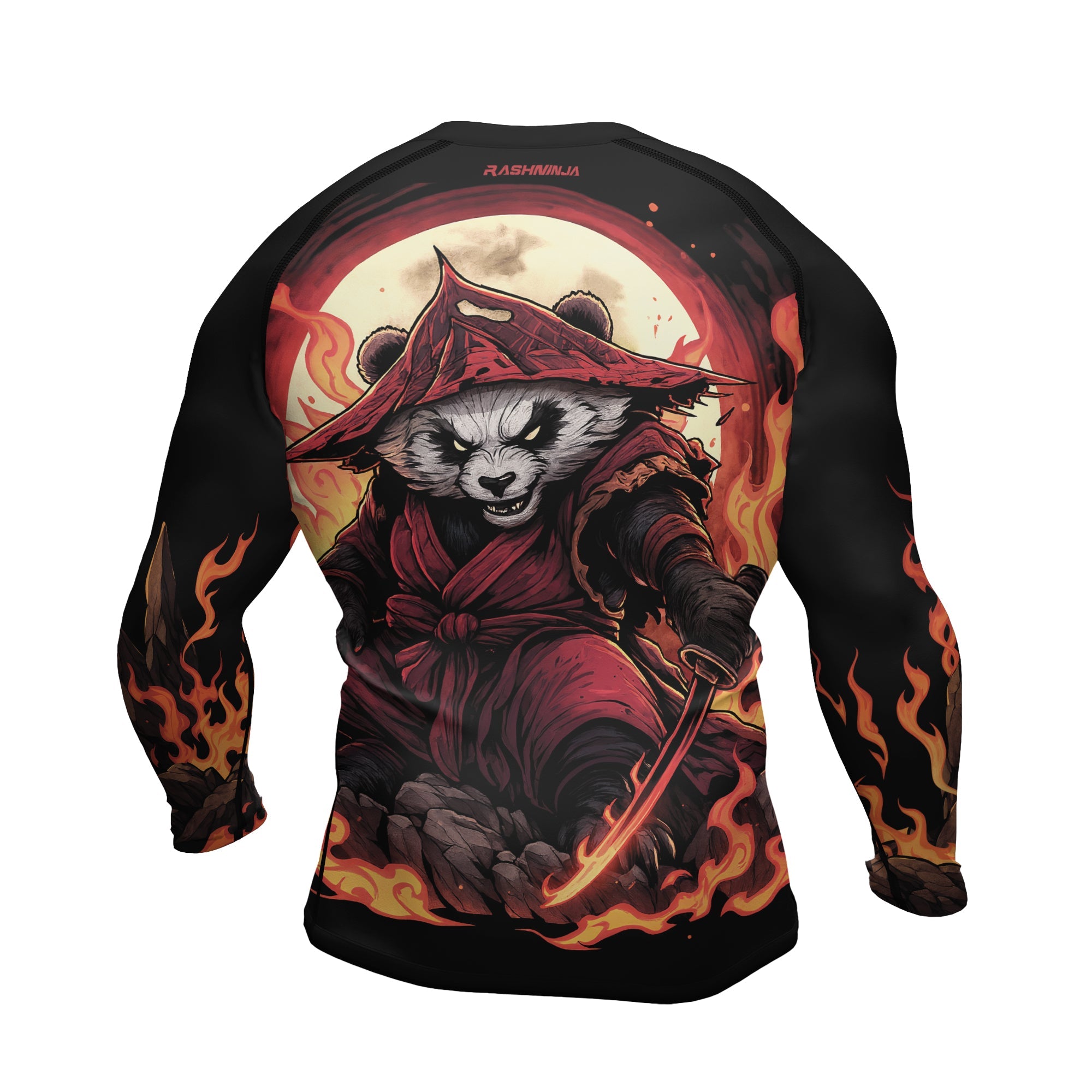 Rashninja Panda Samurai Path Men's Long Sleeve Rash Guard