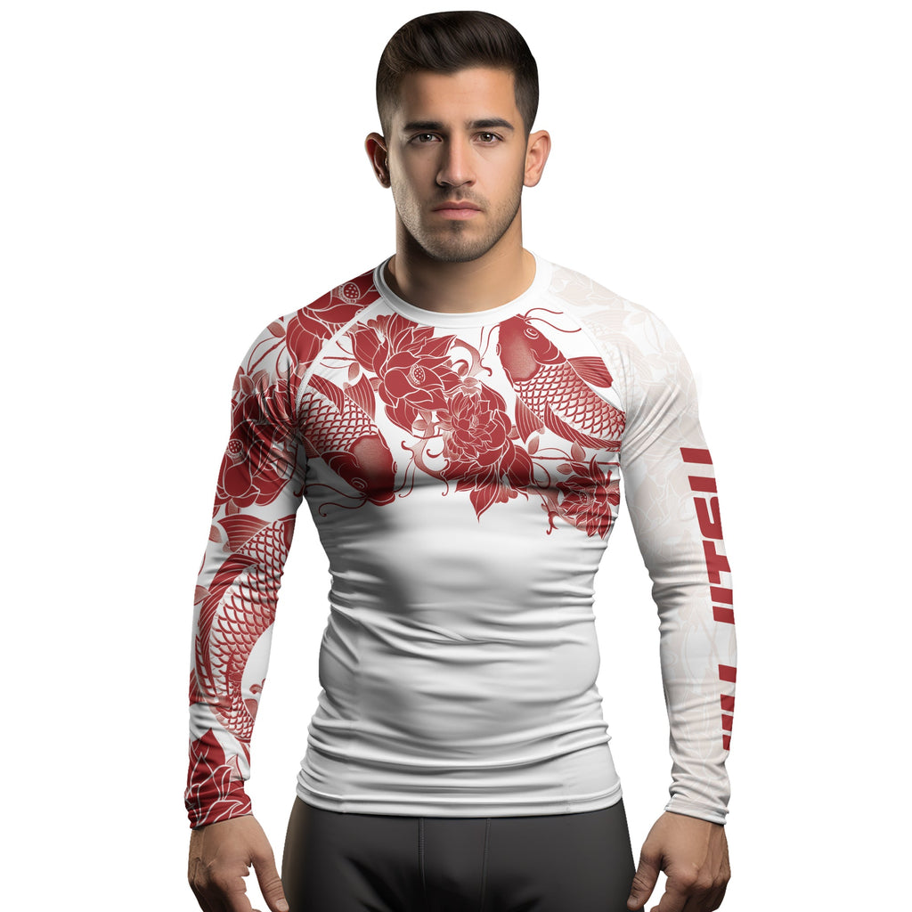 Rashninja Samurai Koi Harmony Men's Long Sleeve Rash Guard