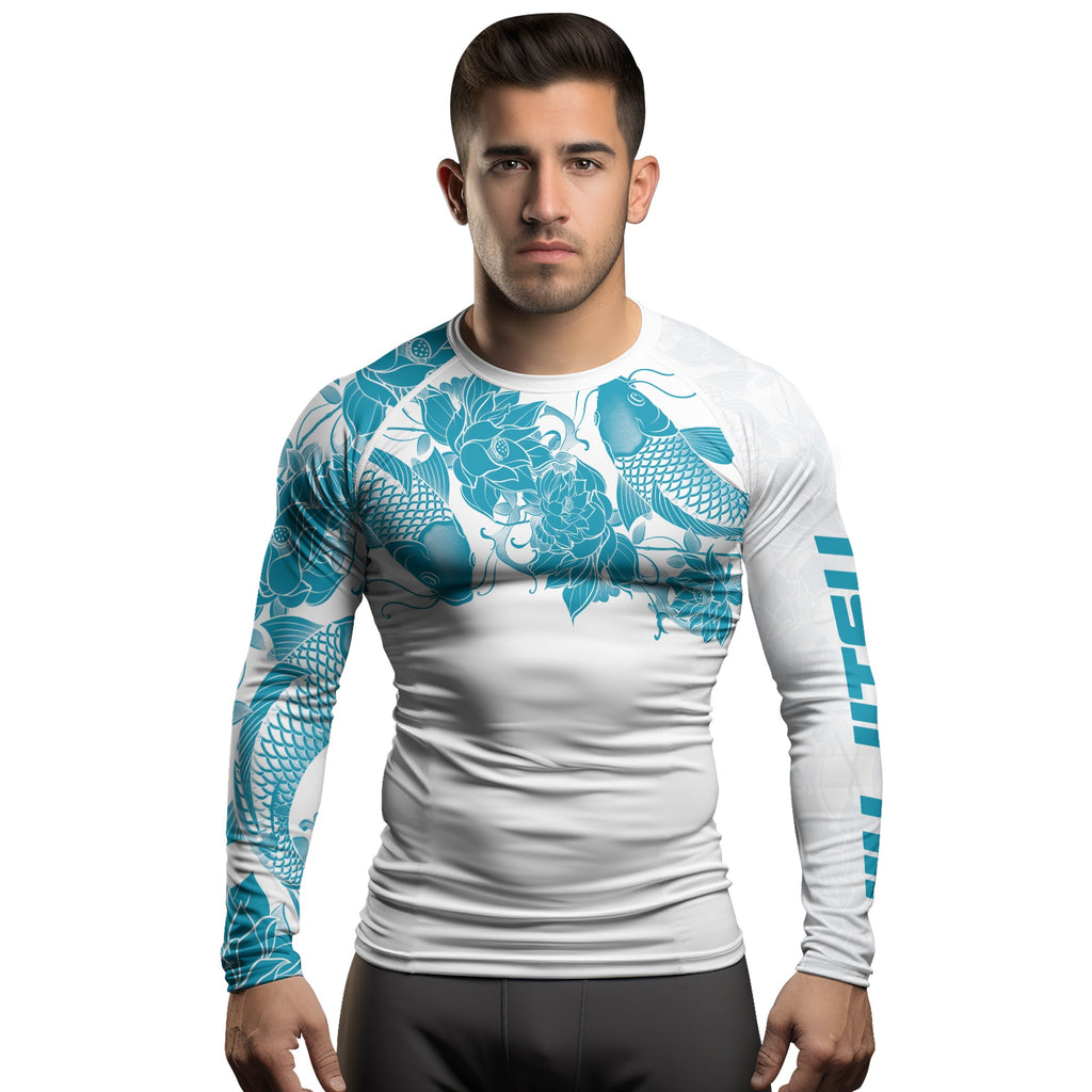 Rashninja Samurai Koi Harmony Men's Long Sleeve Rash Guard