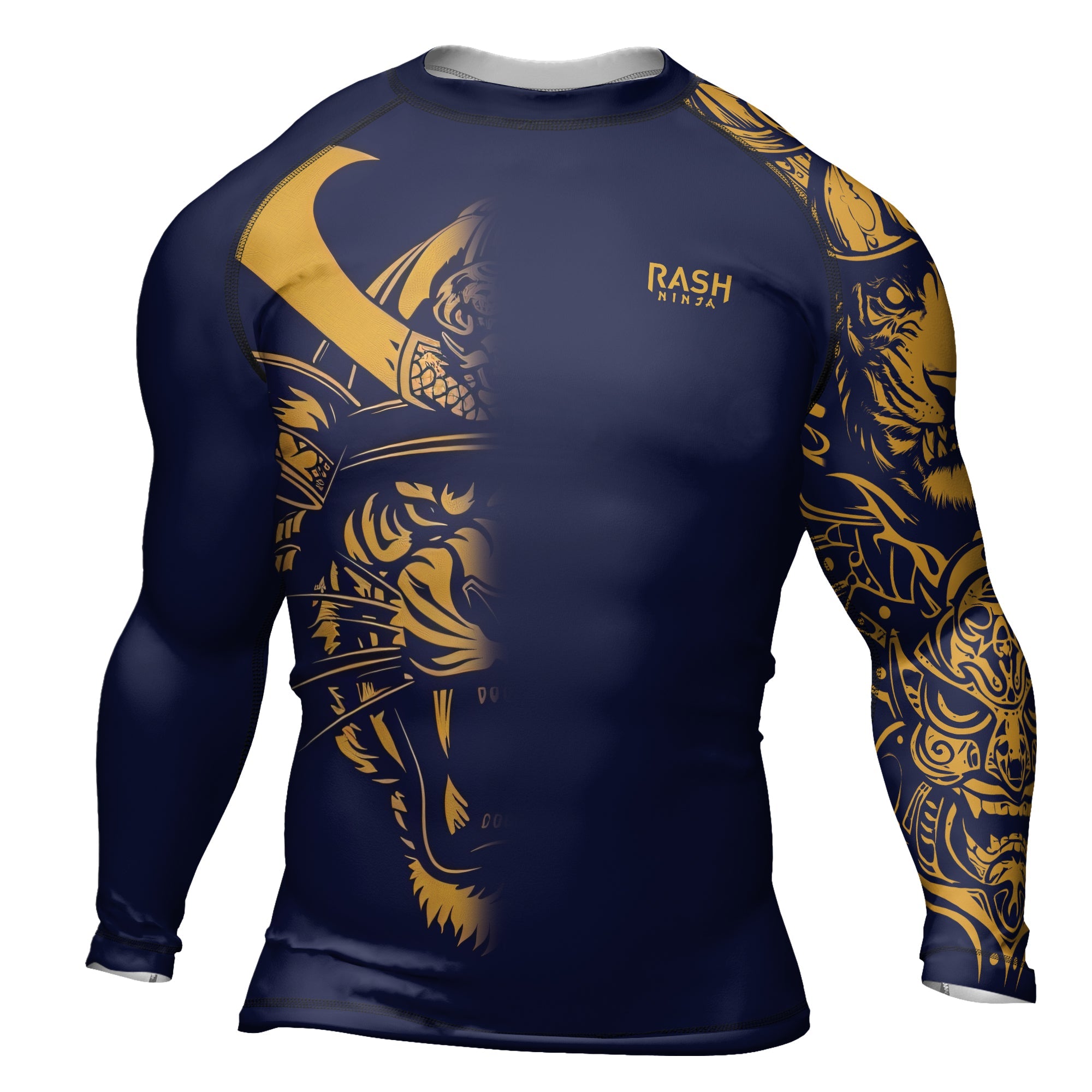 Rashninja Tiger Samurai Men's Long Sleeve Rash Guard