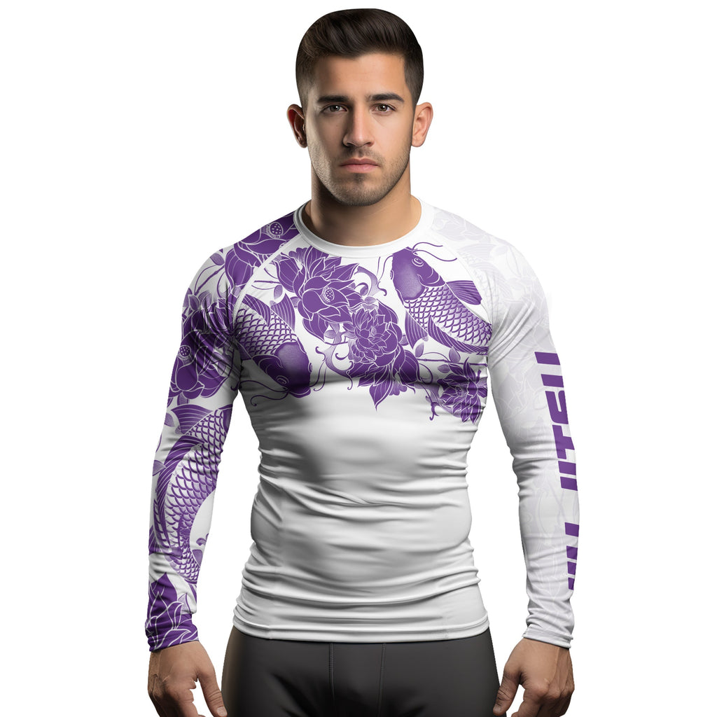 Rashninja Samurai Koi Harmony Men's Long Sleeve Rash Guard