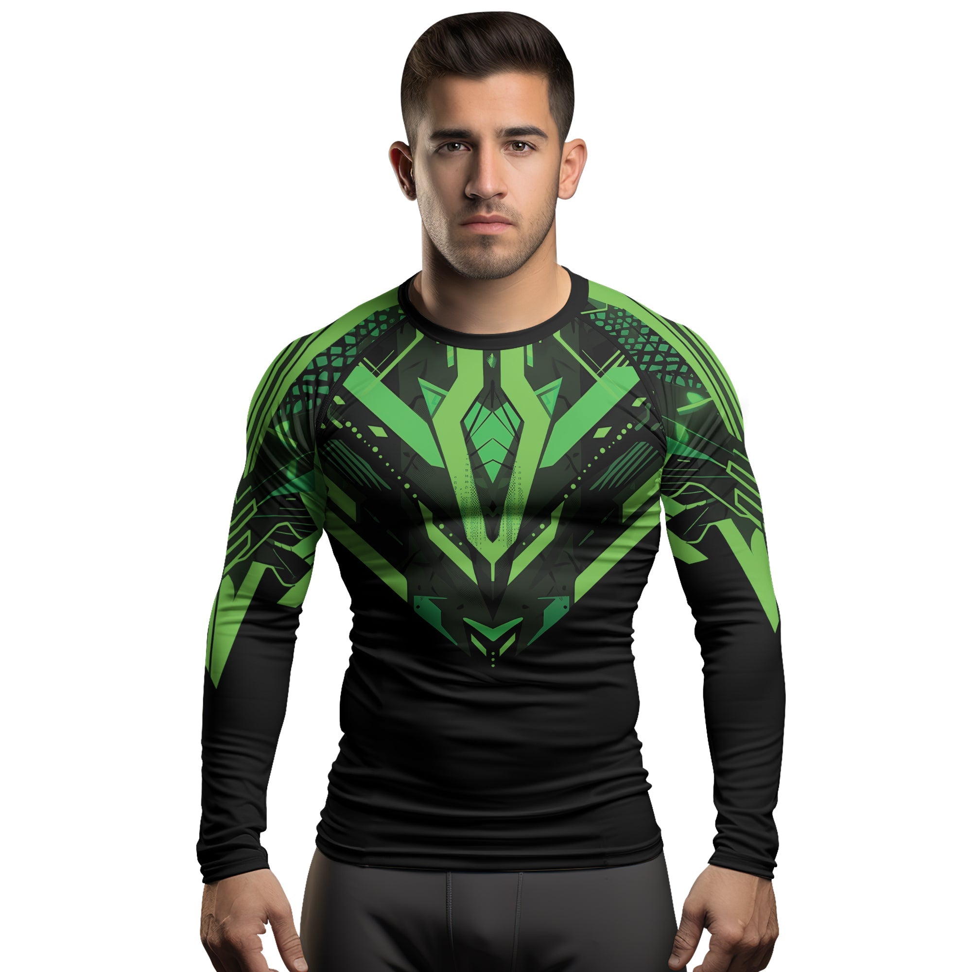 Rashninja Cyber Mech Guardian Men's Long Sleeve Rash Guard