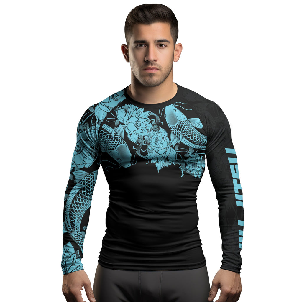 Rashninja Samurai Koi Harmony Men's Long Sleeve Rash Guard