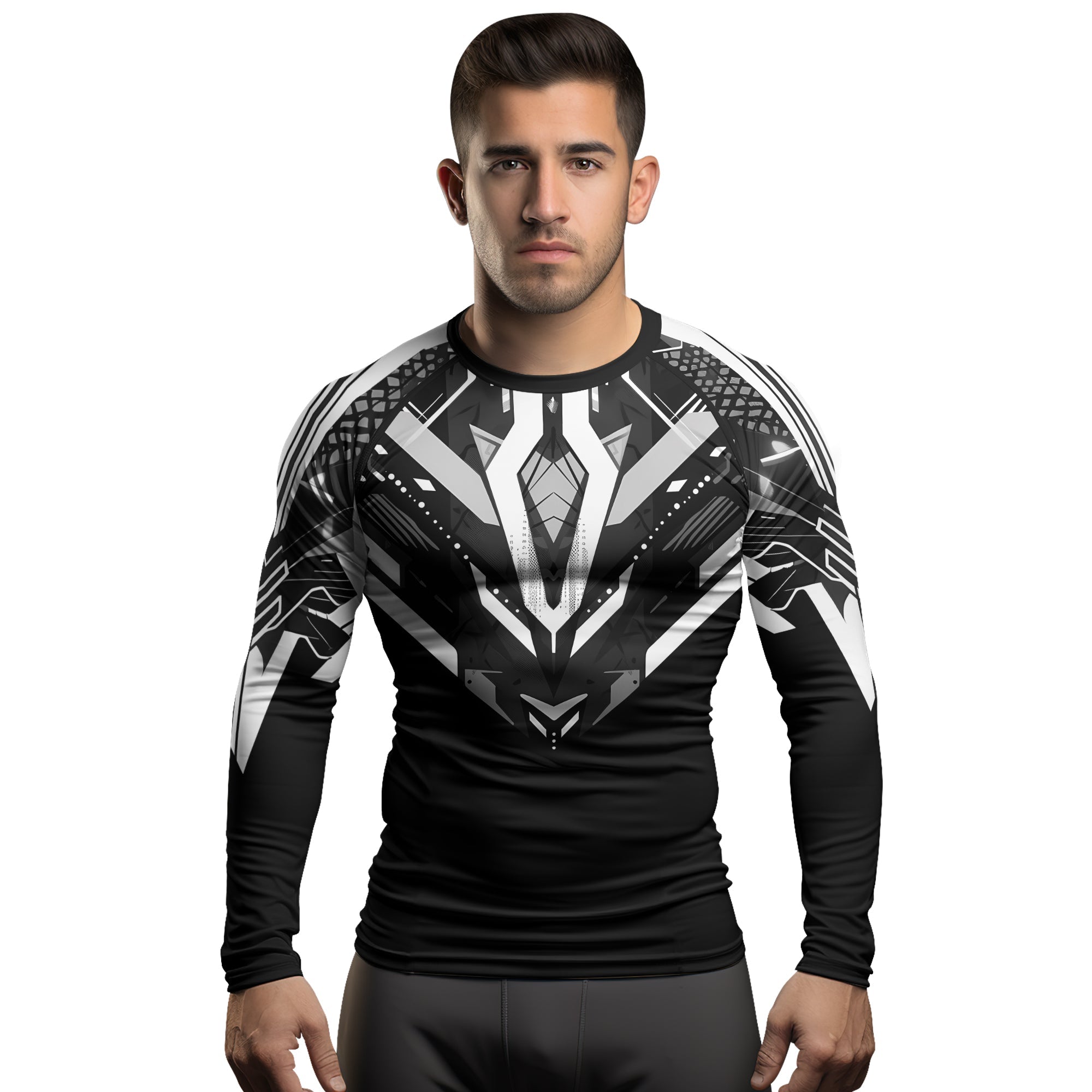 Rashninja Cyber Mech Guardian Men's Long Sleeve Rash Guard