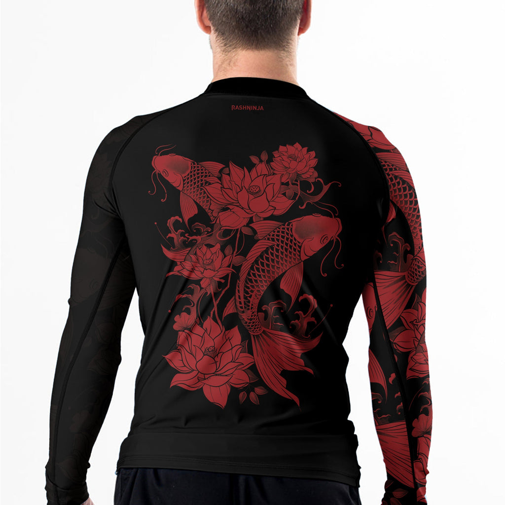 Rashninja Samurai Koi Harmony Men's Long Sleeve Rash Guard