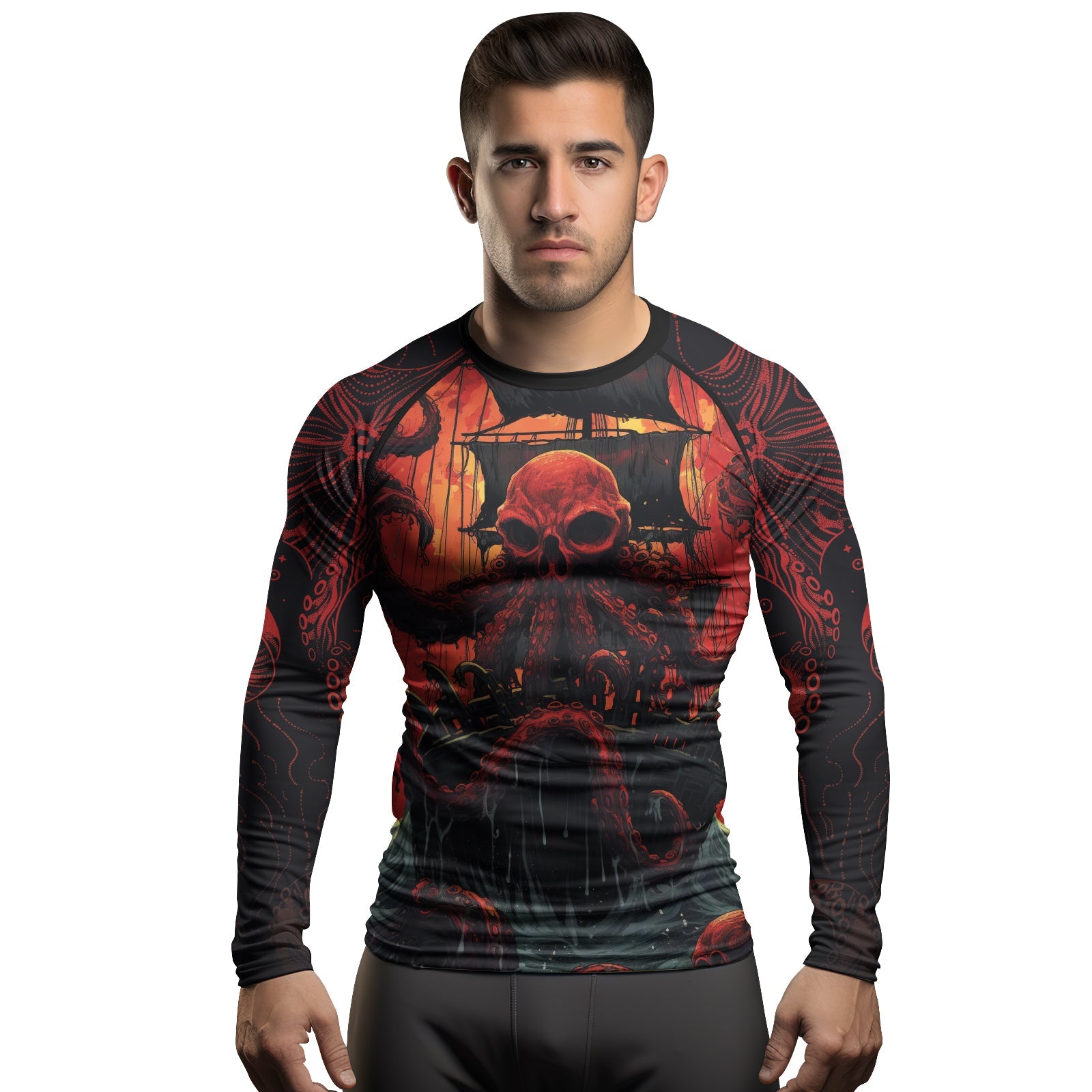 Rashninja Octopus Havoc Men's Long Sleeve Rash Guard