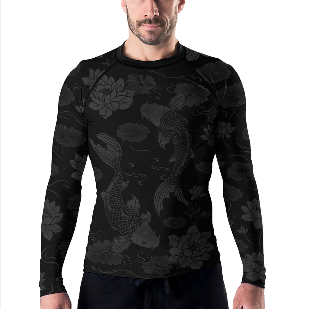 Rashninja Samurai Koi Serenity Men's Long Sleeve Rash Guard