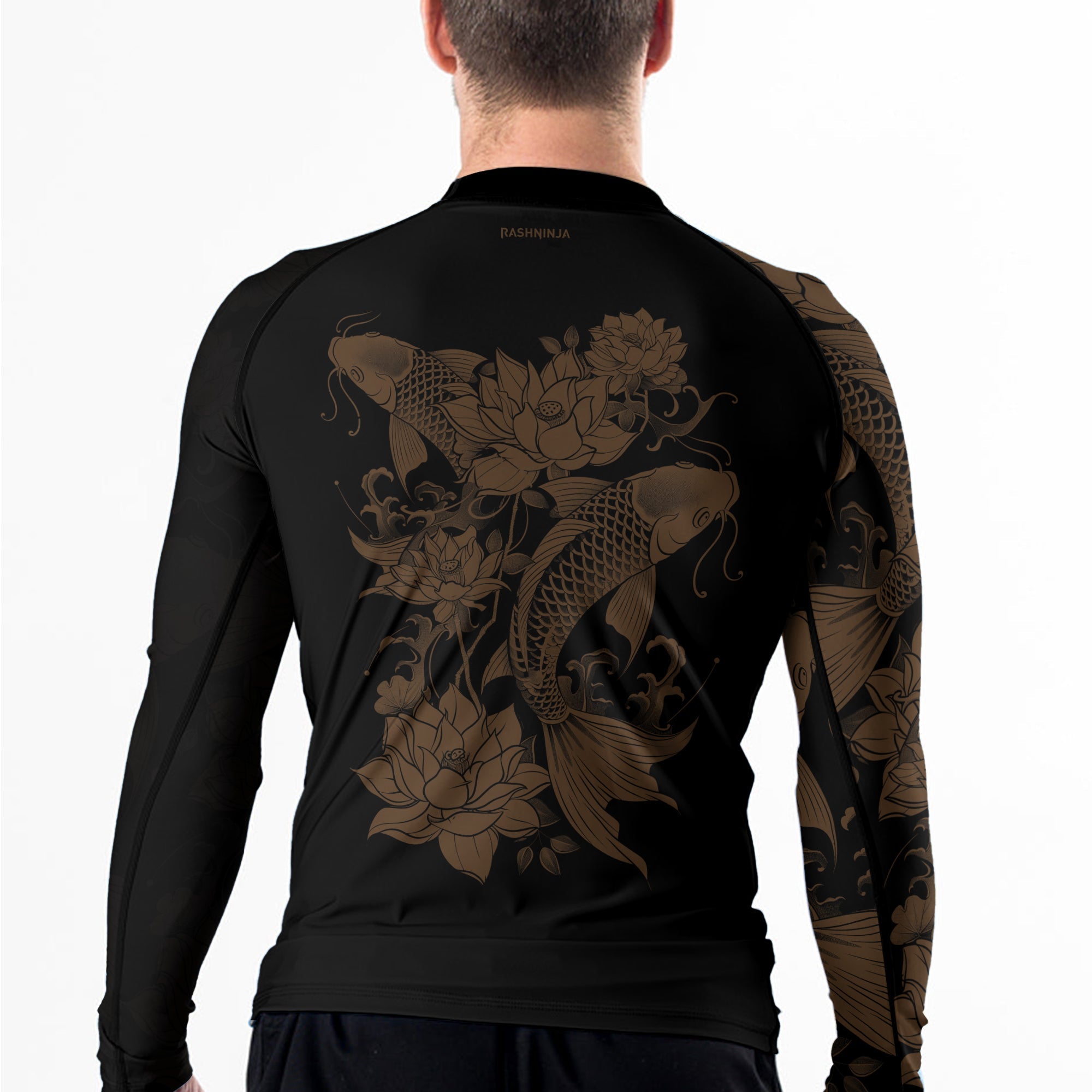 Rashninja Samurai Koi Harmony Men's Long Sleeve Rash Guard