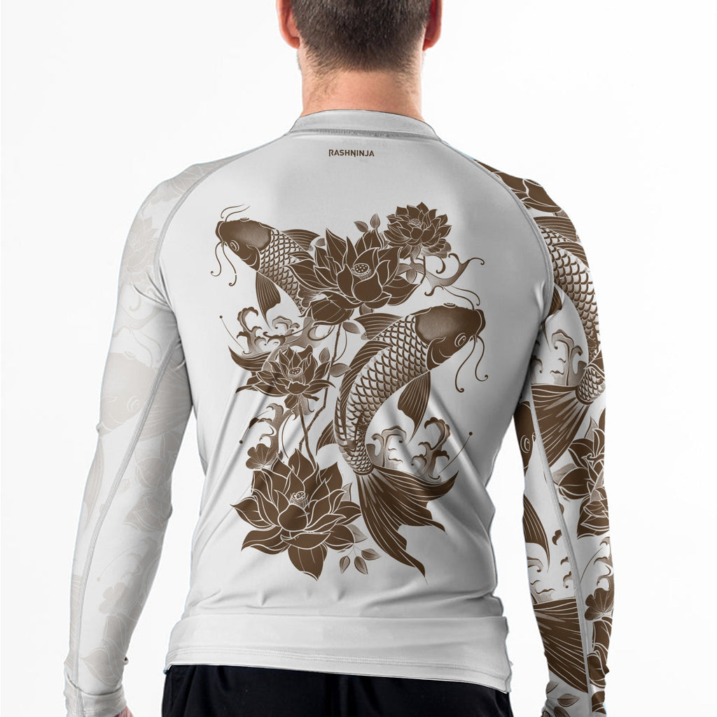 Rashninja Samurai Koi Harmony Men's Long Sleeve Rash Guard