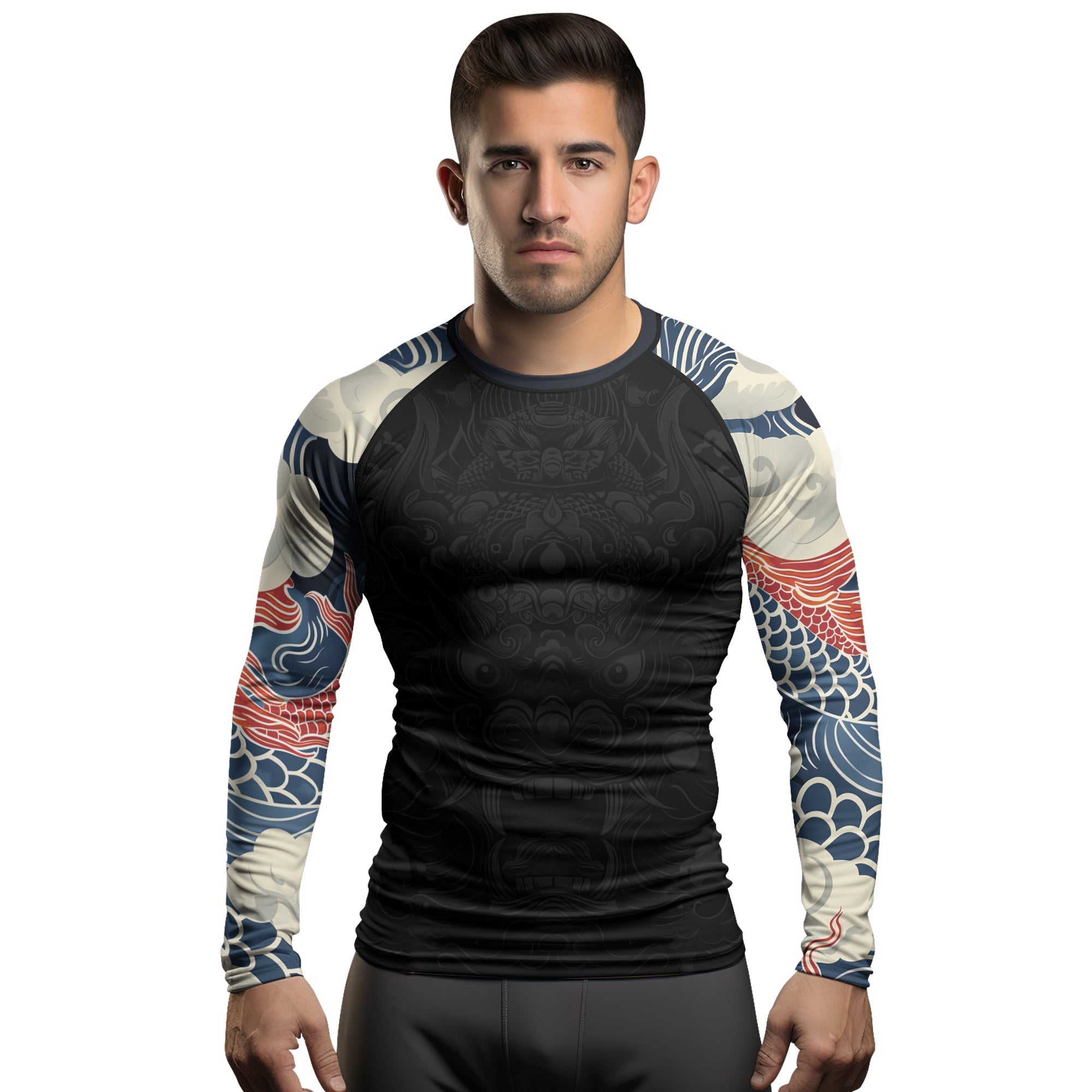 Rashninja Dragon Fury Reign Men's Long Sleeve Rash Guard