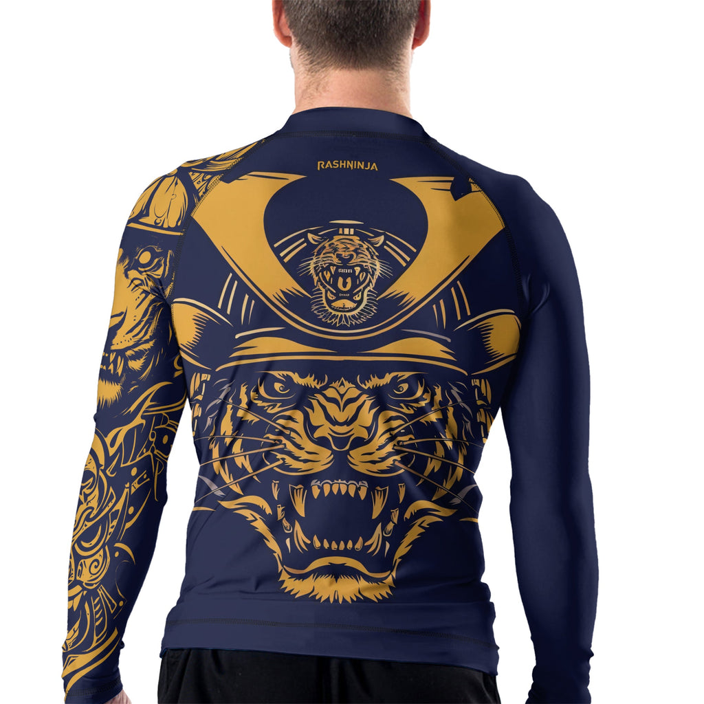Rashninja Tiger Samurai Men's Long Sleeve Rash Guard