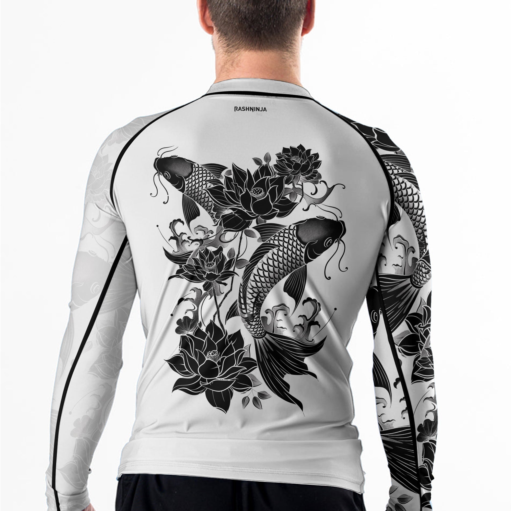 Rashninja Samurai Koi Harmony Men's Long Sleeve Rash Guard