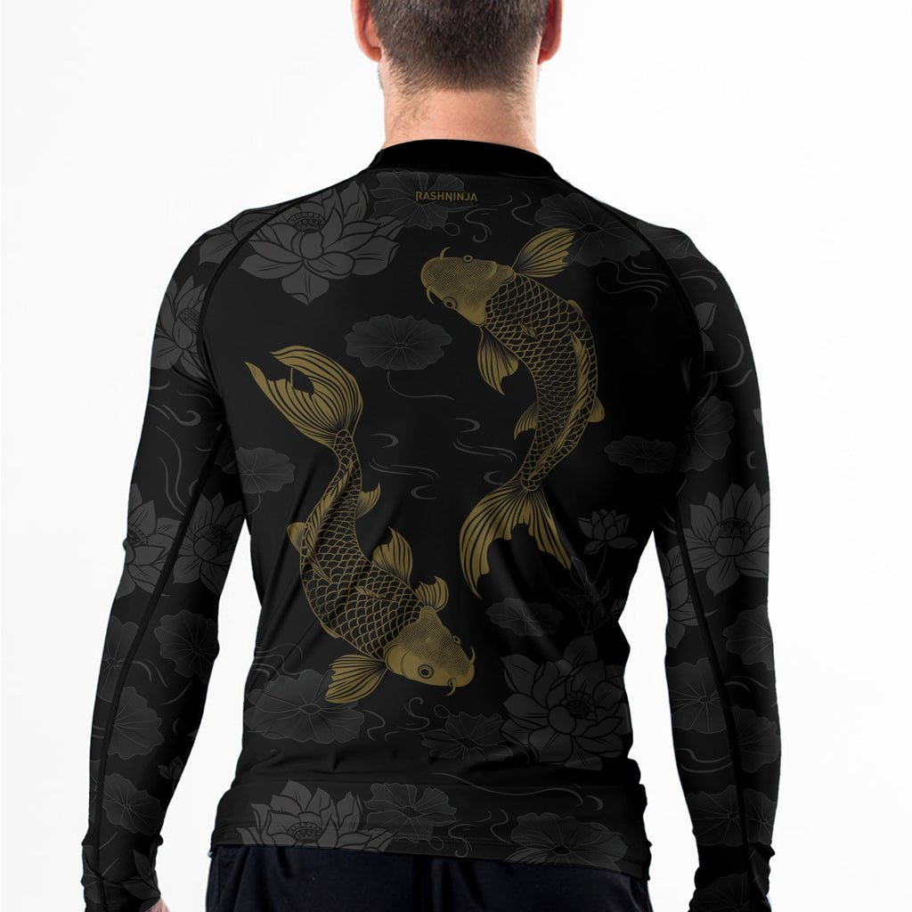 Rashninja Samurai Koi Serenity Men's Long Sleeve Rash Guard