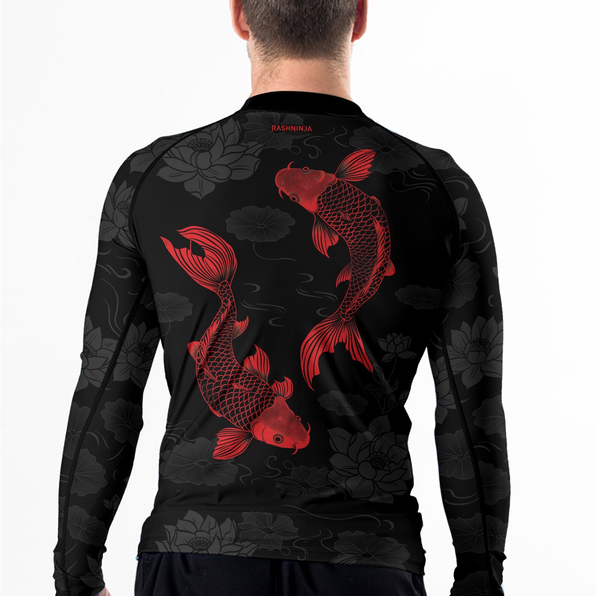 Rashninja Samurai Koi Serenity Men's Long Sleeve Rash Guard