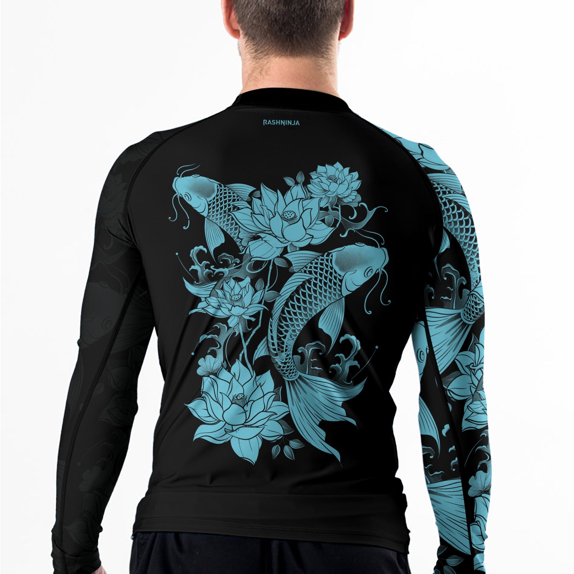 Rashninja Samurai Koi Harmony Men's Long Sleeve Rash Guard