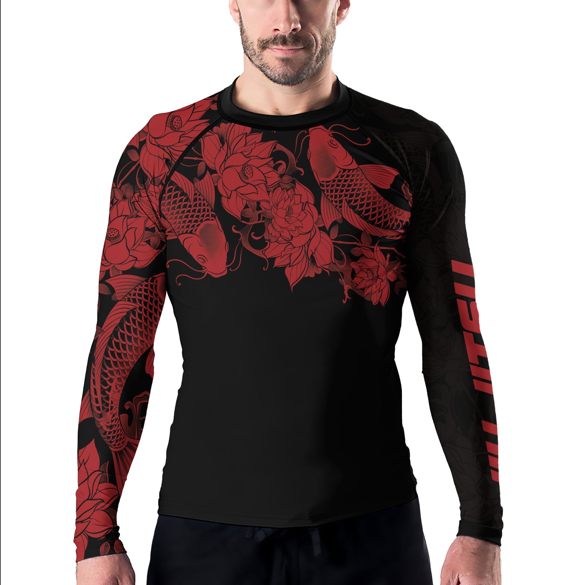 Rashninja Samurai Koi Harmony Men's Long Sleeve Rash Guard