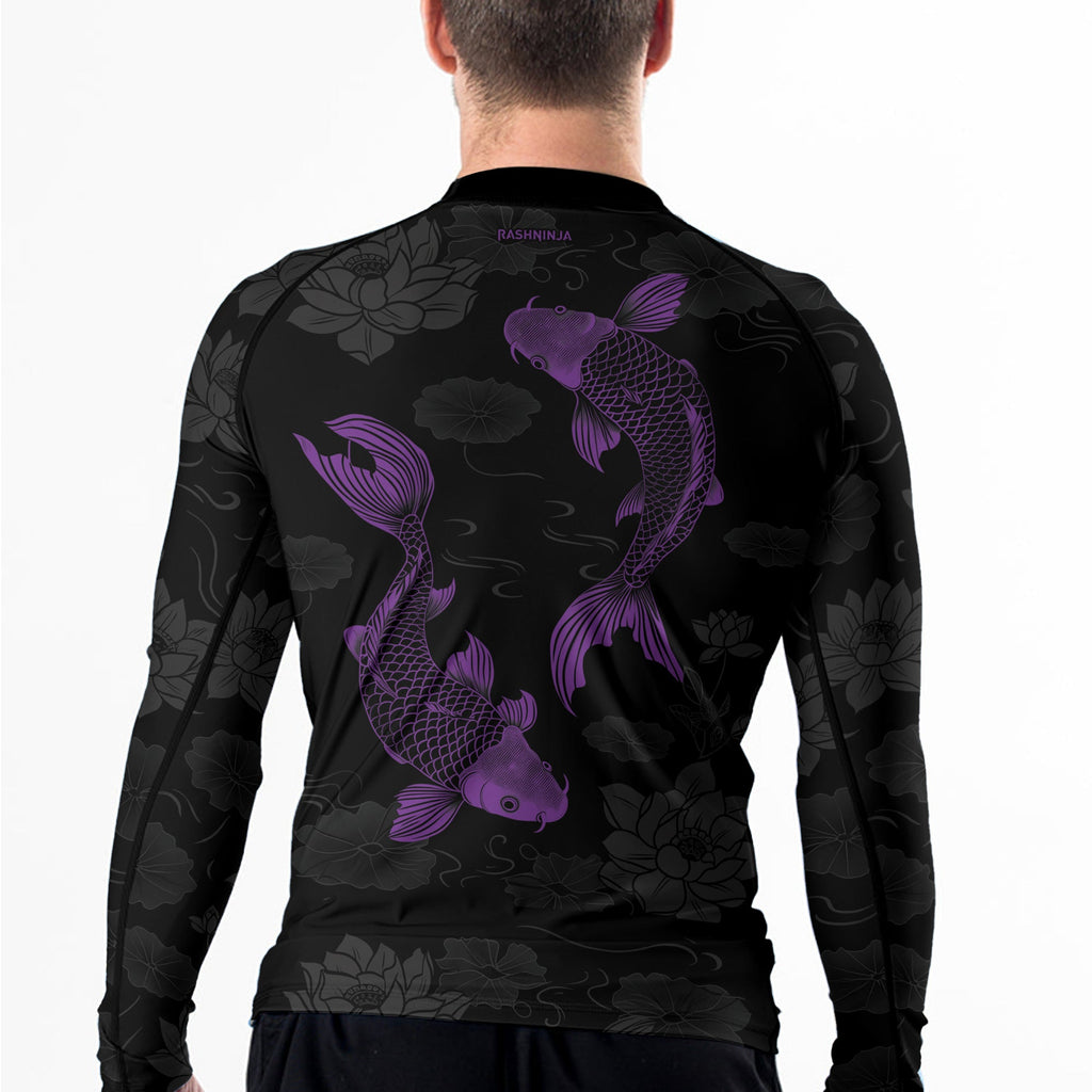 Rashninja Samurai Koi Serenity Men's Long Sleeve Rash Guard