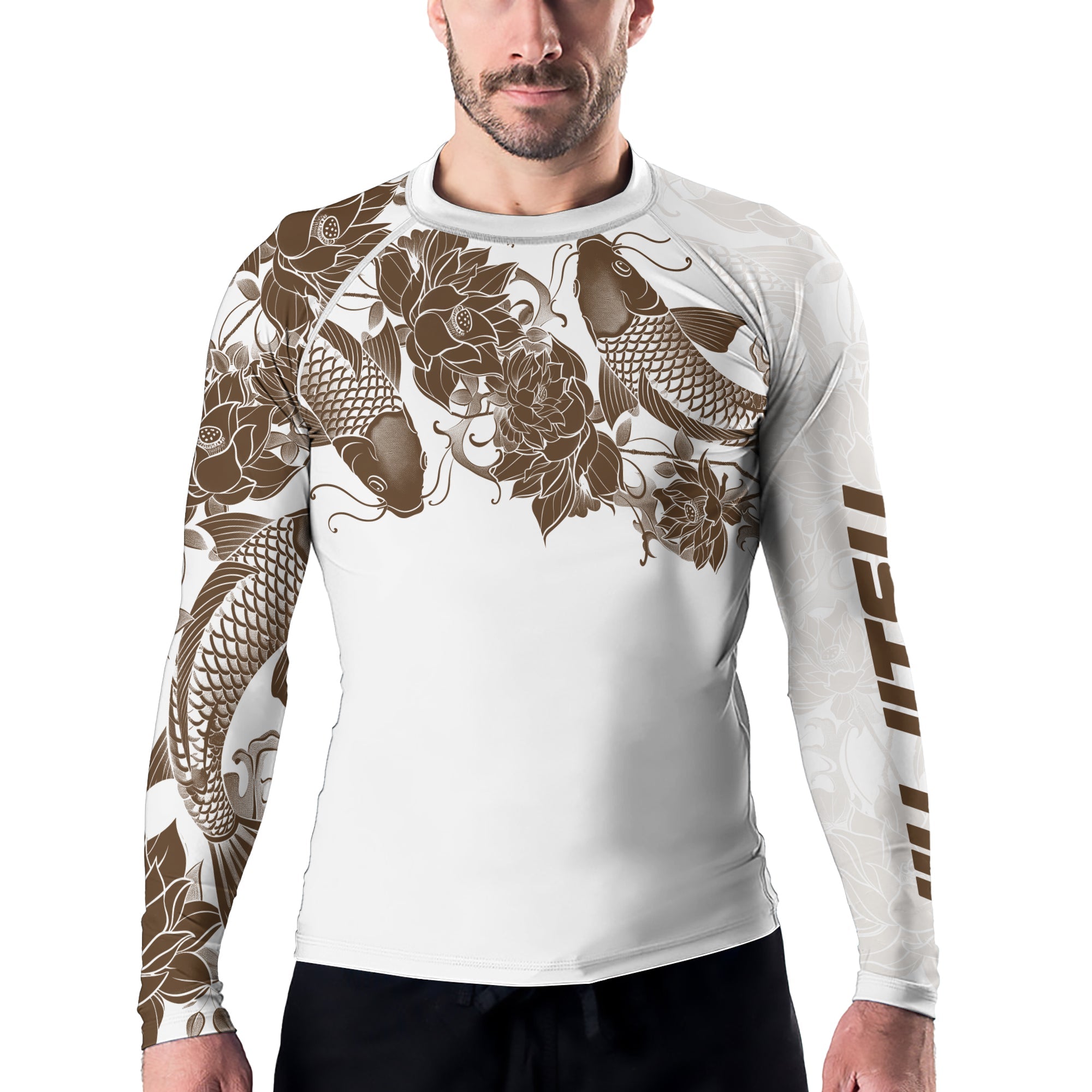 Rashninja Samurai Koi Harmony Men's Long Sleeve Rash Guard
