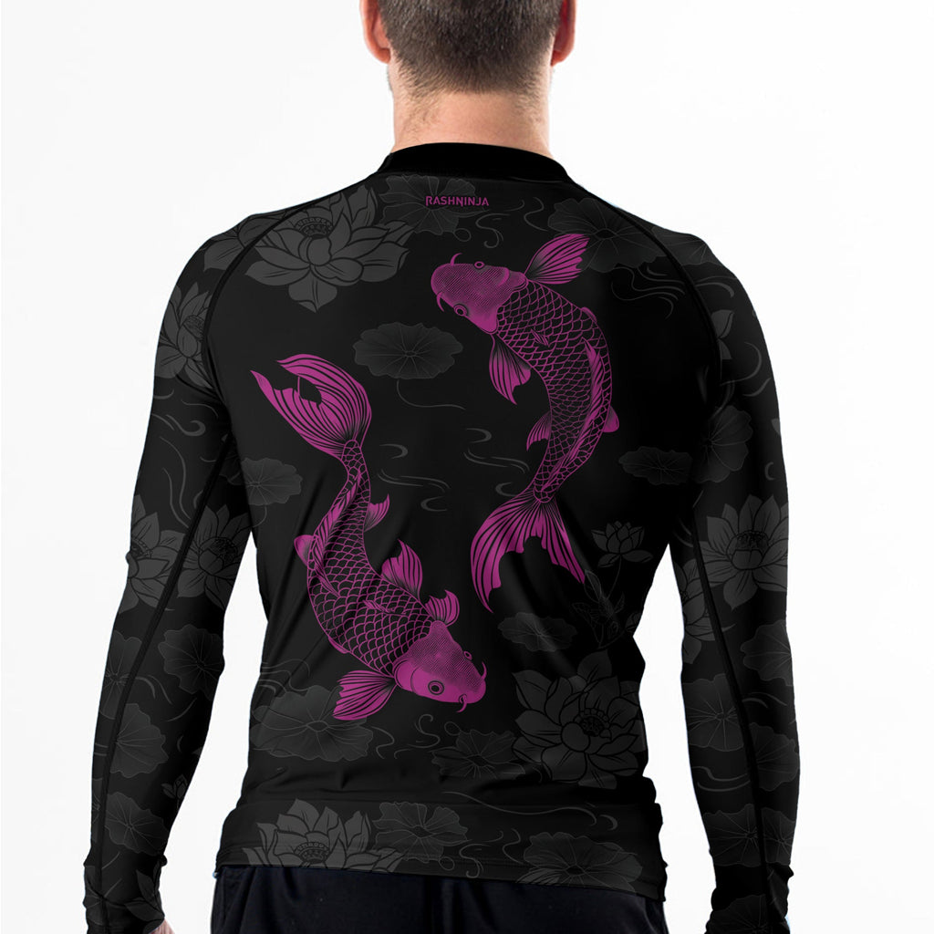 Rashninja Samurai Koi Serenity Men's Long Sleeve Rash Guard