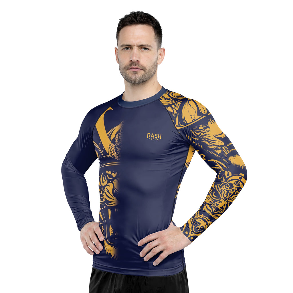 Rashninja Tiger Samurai Men's Long Sleeve Rash Guard