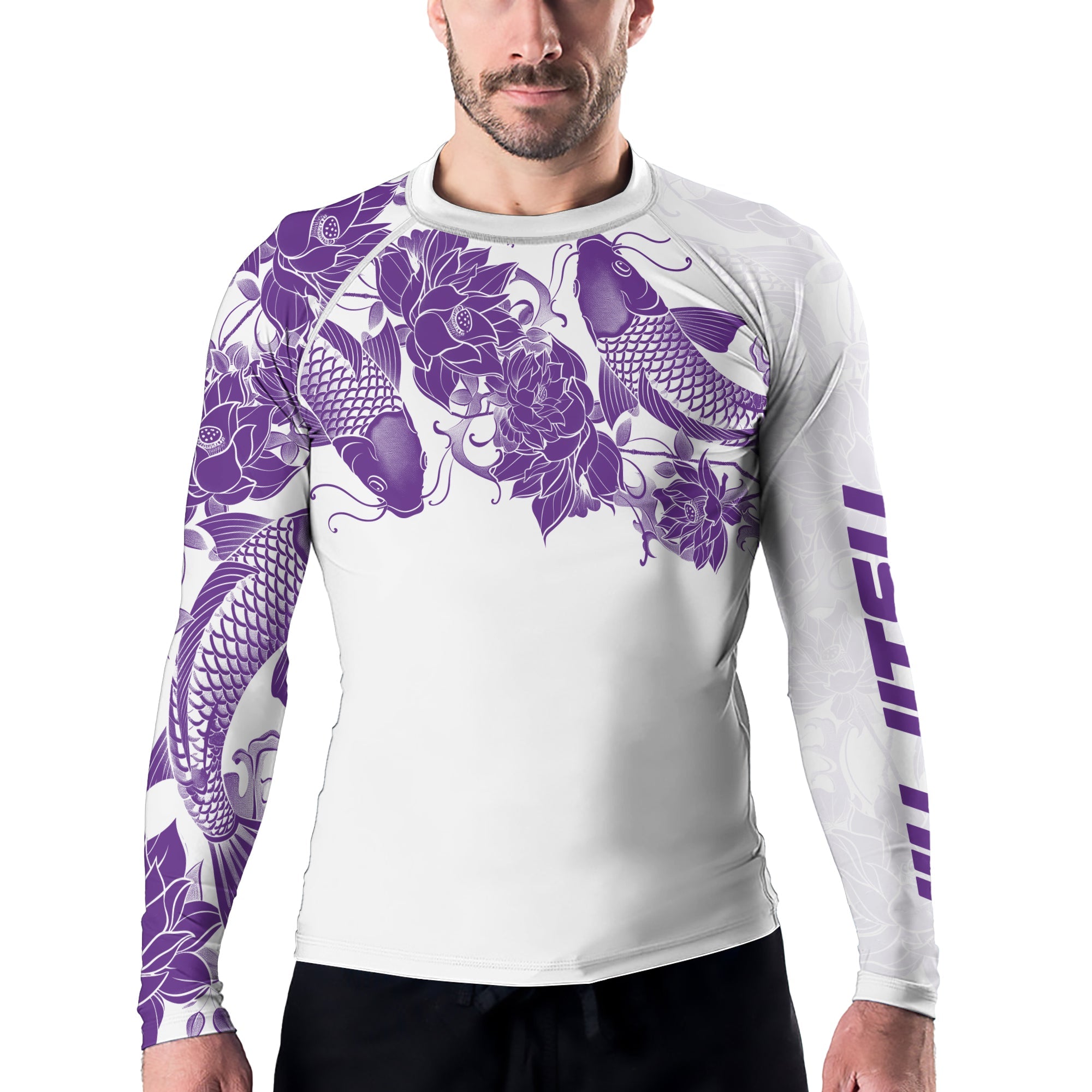 Rashninja Samurai Koi Harmony Men's Long Sleeve Rash Guard