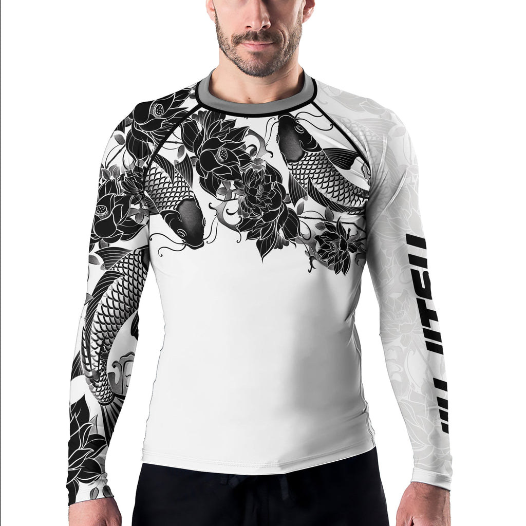 Rashninja Samurai Koi Harmony Men's Long Sleeve Rash Guard