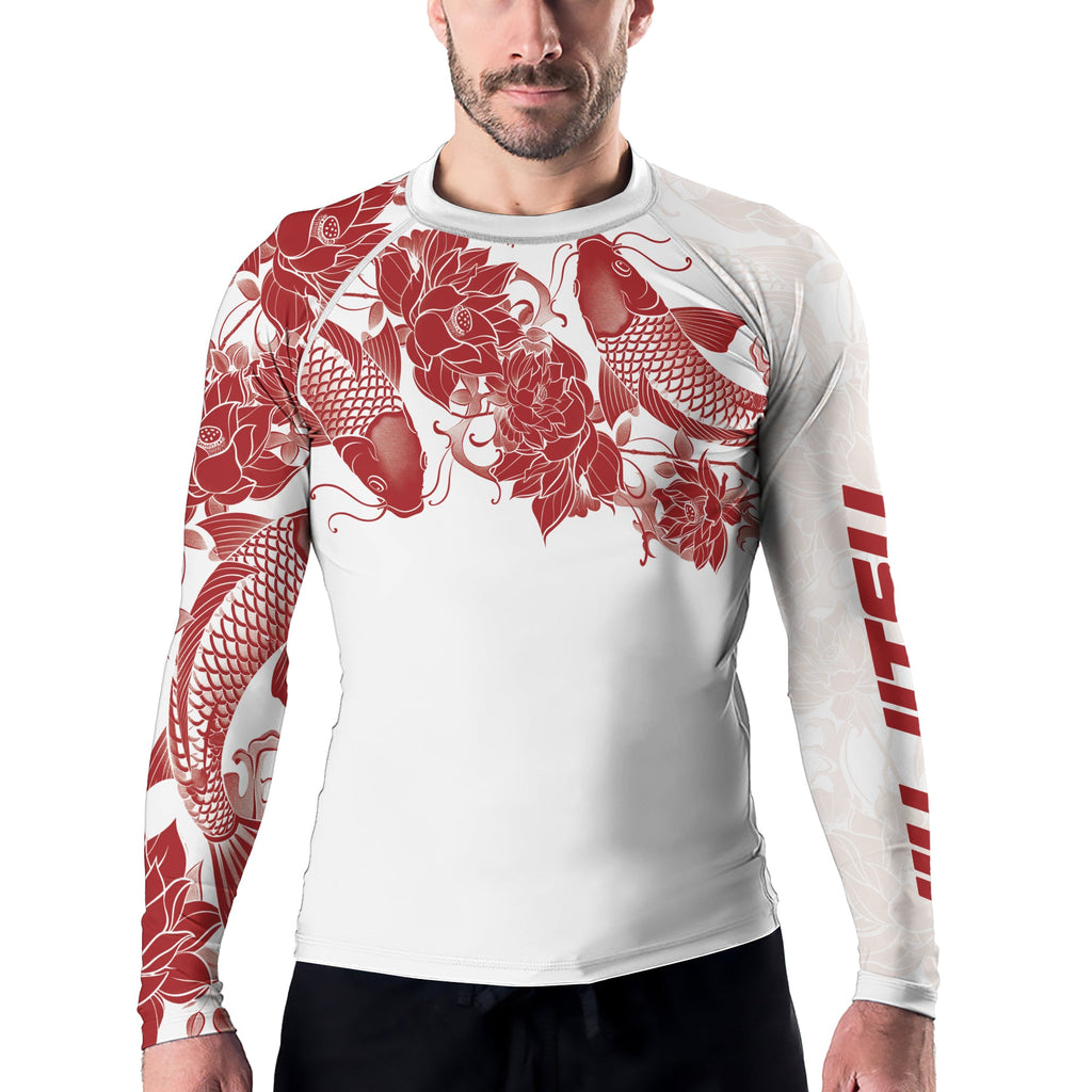 Rashninja Samurai Koi Harmony Men's Long Sleeve Rash Guard