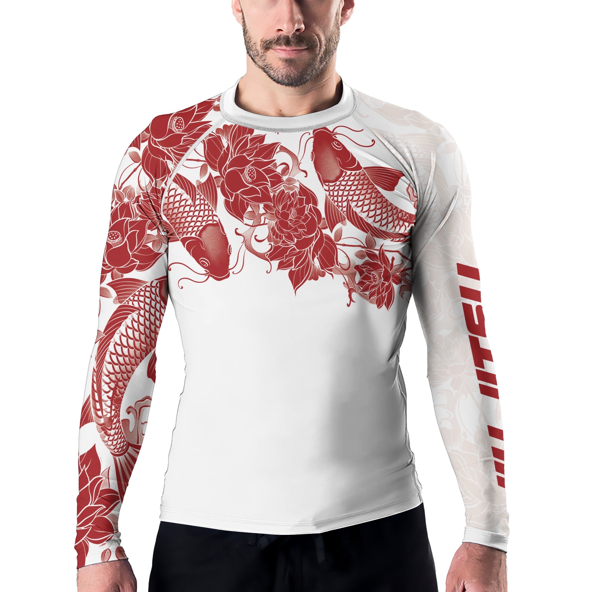Rashninja Samurai Koi Harmony Men's Long Sleeve Rash Guard