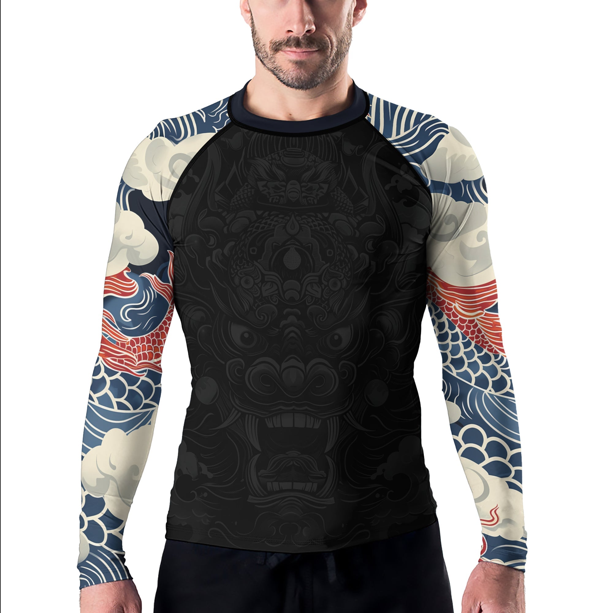 Rashninja Dragon Fury Reign Men's Long Sleeve Rash Guard