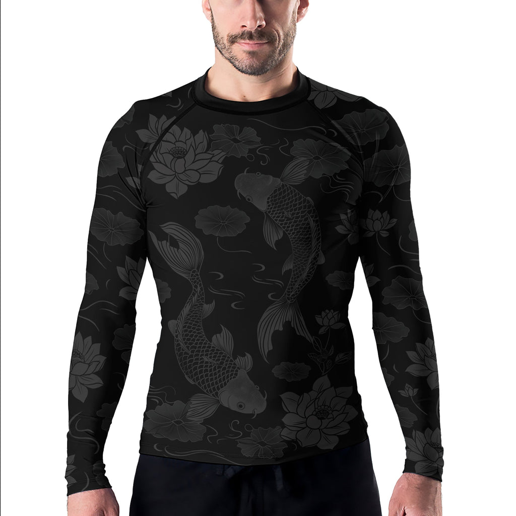 Rashninja Samurai Koi Serenity Men's Long Sleeve Rash Guard