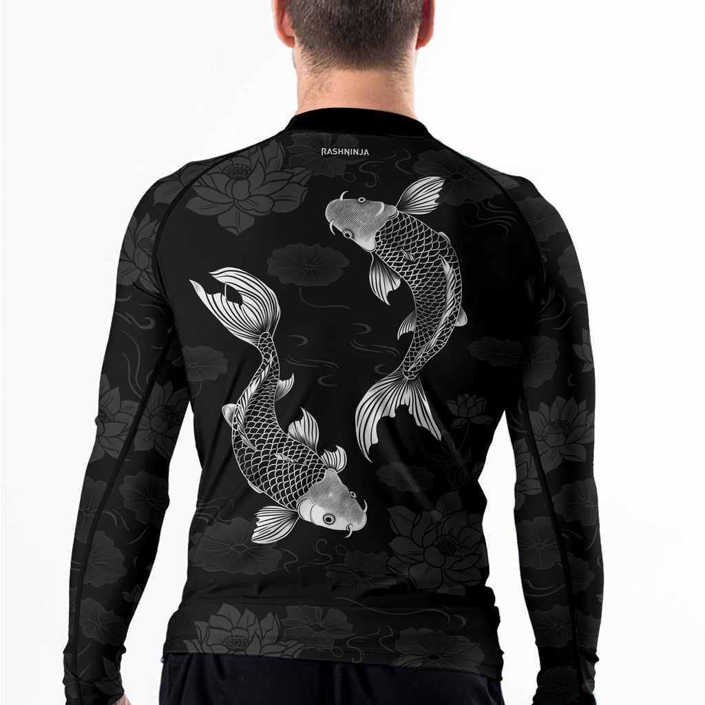 Rashninja Samurai Koi Serenity Men's Long Sleeve Rash Guard