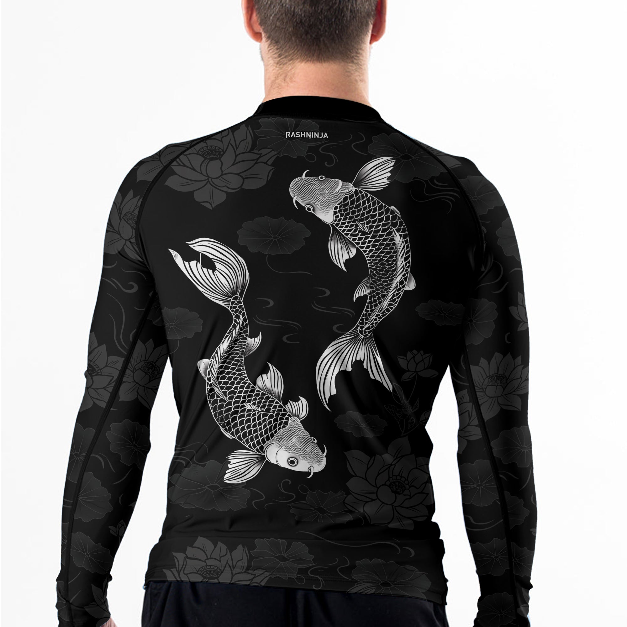 Rashninja Samurai Koi Serenity Men's Long Sleeve Rash Guard